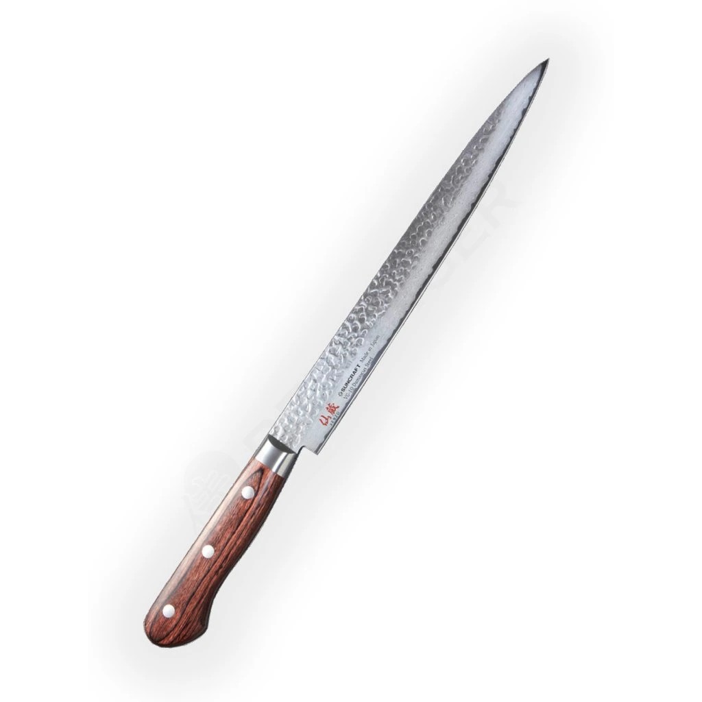 foto N�� pl�tkovac� Sashimi/Sujihiki 240 mm Suncraft Senzo Universal Tsuchime Damascus